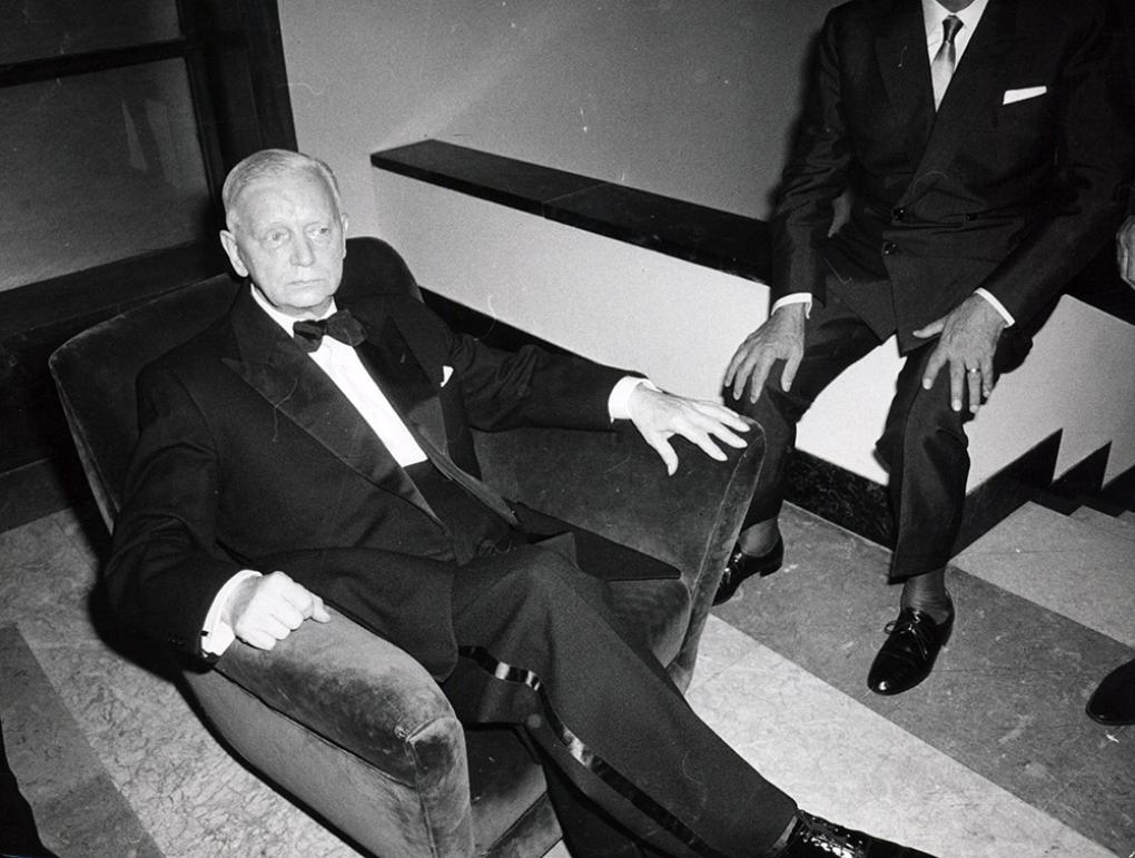 Carl Th. Dreyer under filmbiennalen i Venedig, september 1955. Foto: Foto Film